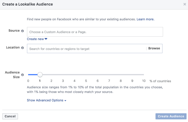 how to create a facebook audience for business and advertising lookalike audience